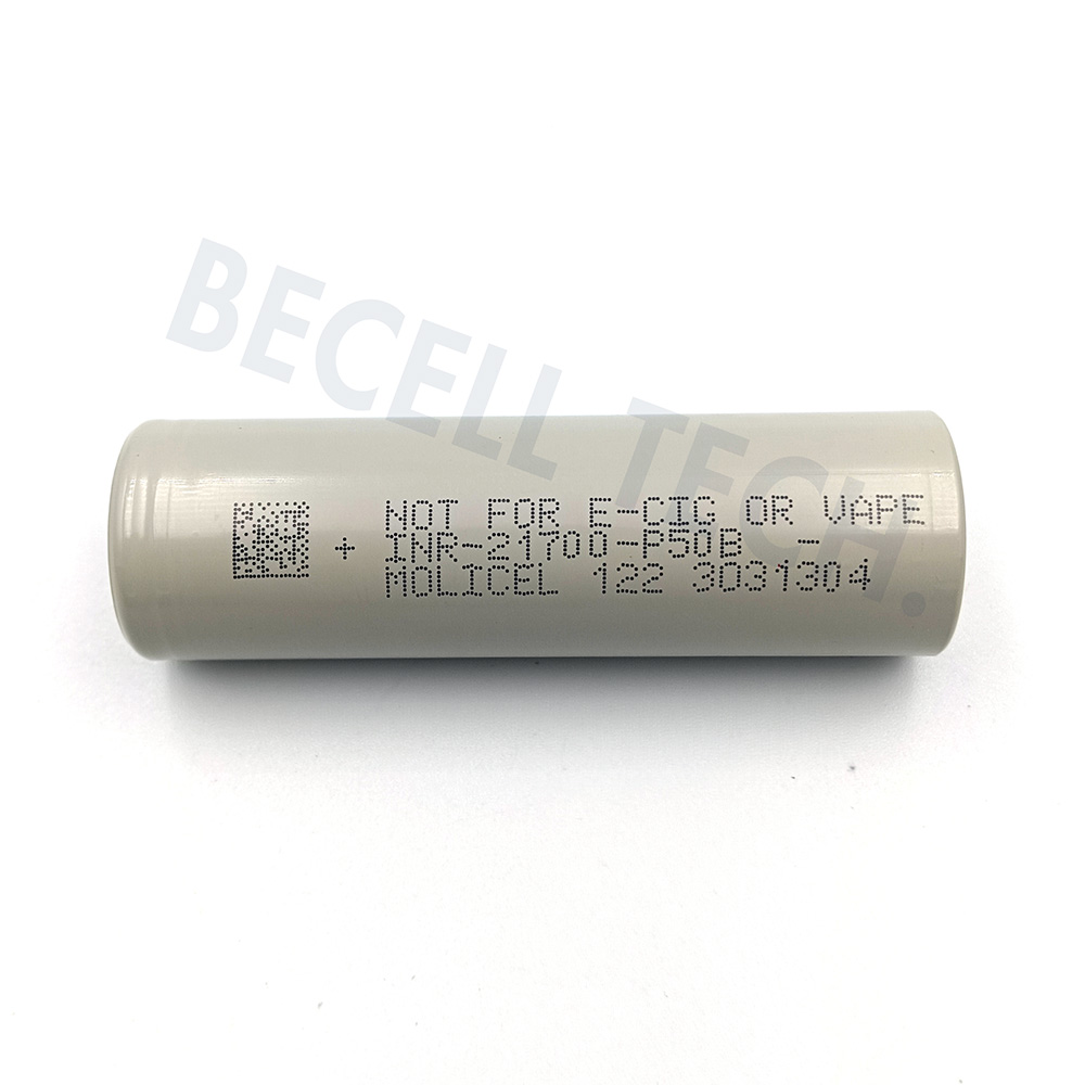 BECELL In Stock｜Molicel INR21700-P50B Li-ion Cell｜5000mAh High Power, 60A Discharge, Military-Grade Safety