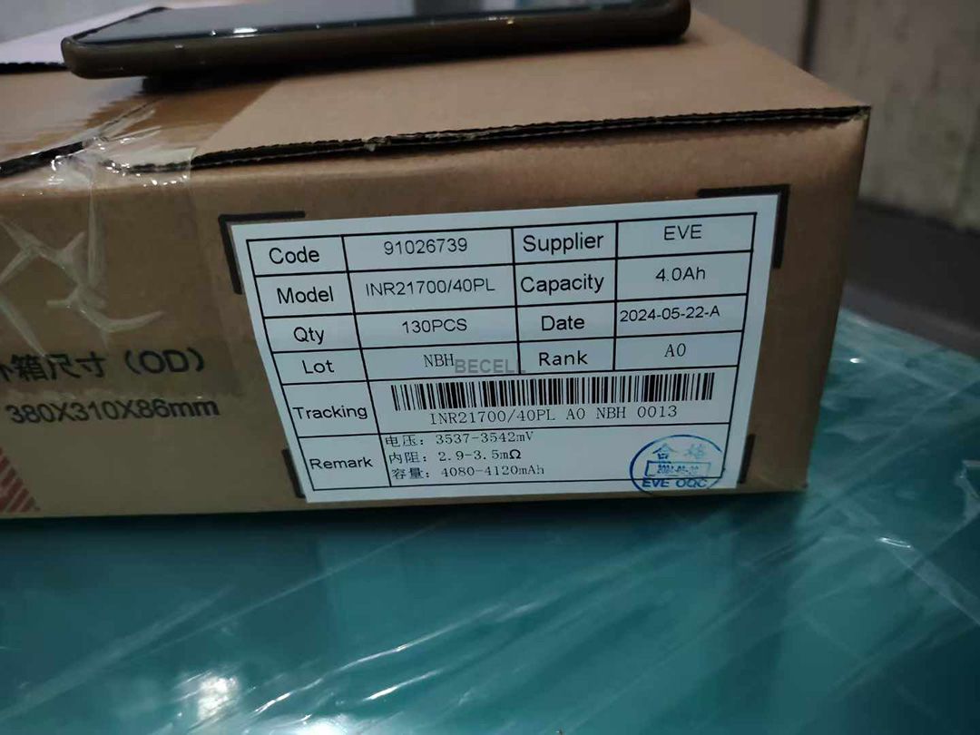 EVE INR21700 40PL 4000mAh 60A